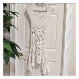 Crochet midi Karen Millen cotton/viscose dress, XS